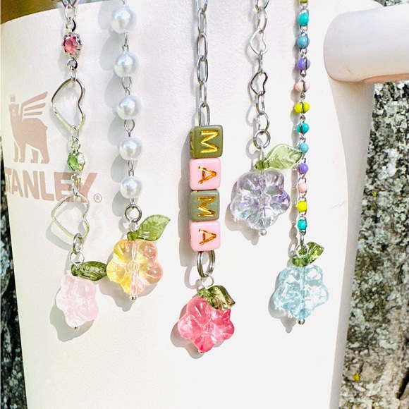 Floral Stanley Cup Accessories Floral Stanley Charm Floral Tumbler Charm - Picture 12 of 13